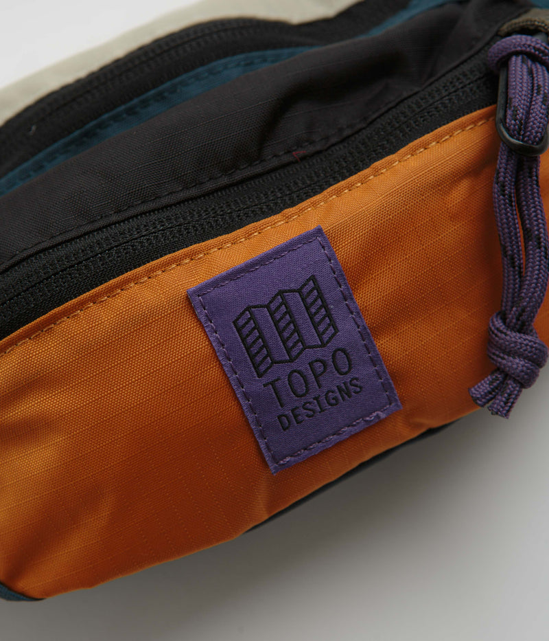 Topo Designs Mountain Waist Pack in Pond Blue and Spice
