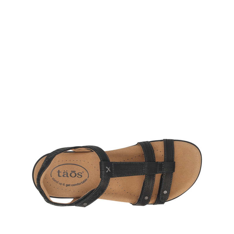 Top down image of Taos Footwear Trophy 2 Black Emboss Size 6