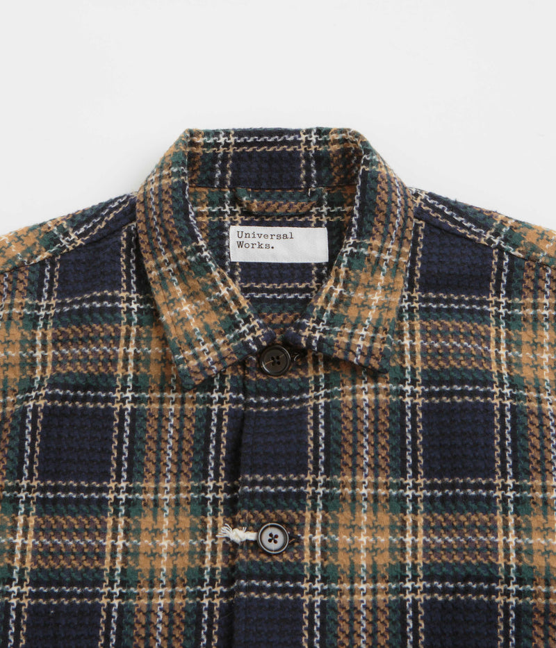 Universal Works Easy Jacket in Navy and Green