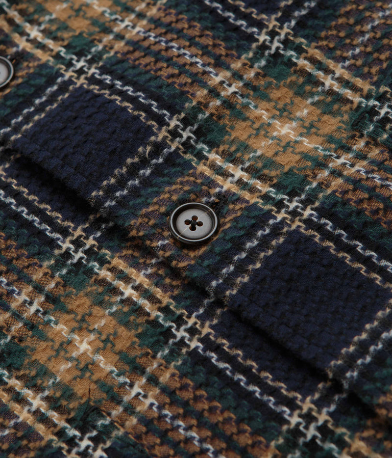 Universal Works Easy Jacket in Navy and Green