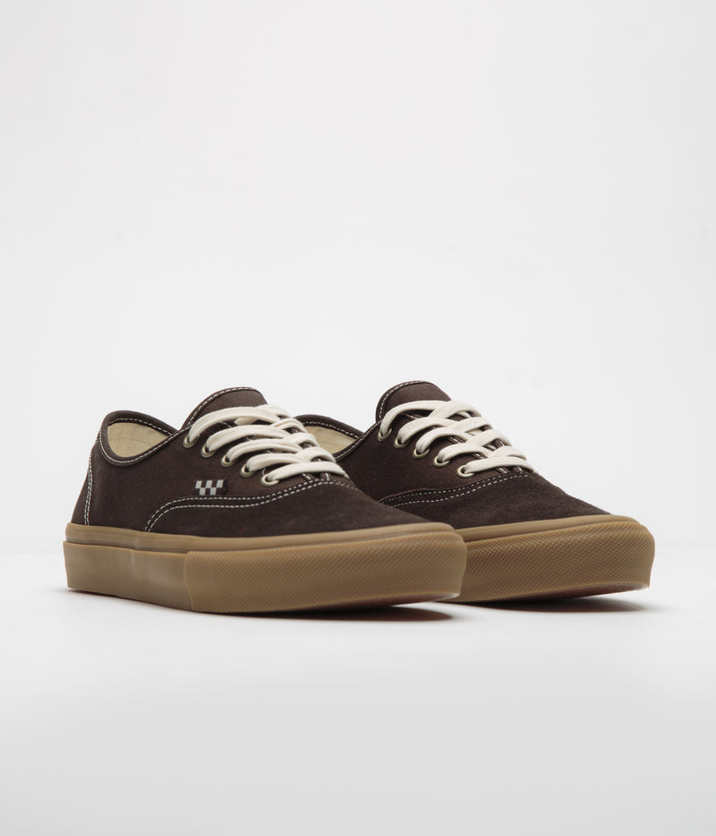 Vans Skate Authentic Shoes in Brown and Gum