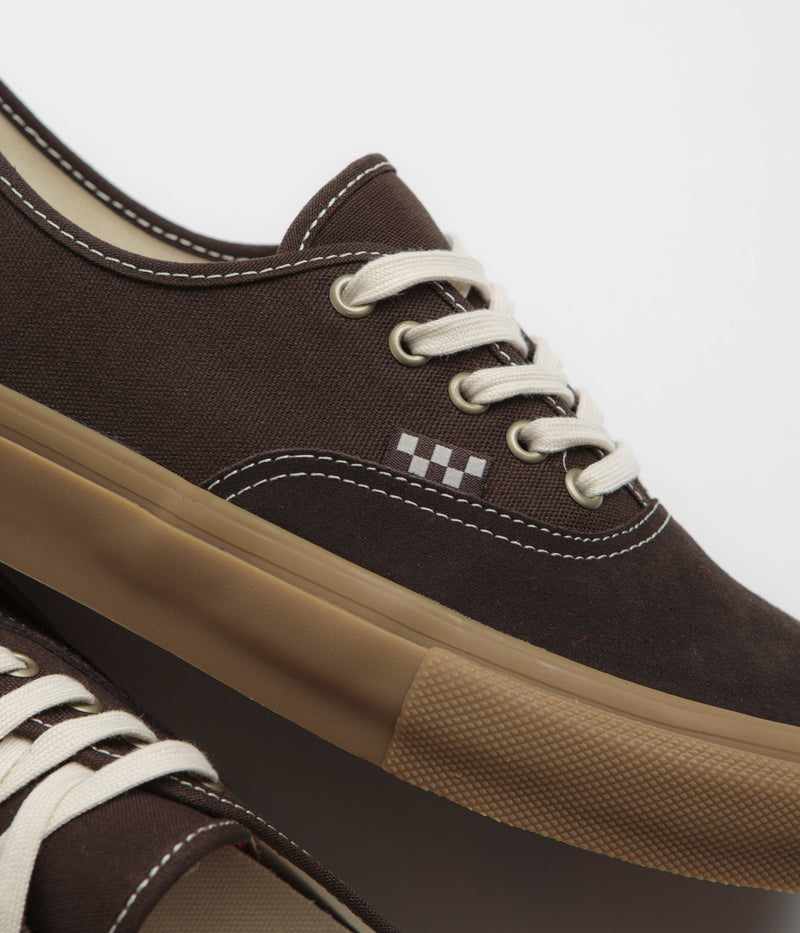 Vans Skate Authentic Shoes in Brown and Gum