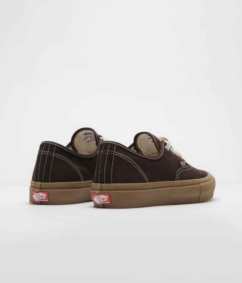 Vans Skate Authentic Shoes in Brown and Gum