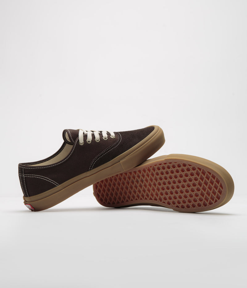 Vans Skate Authentic Shoes in Brown and Gum