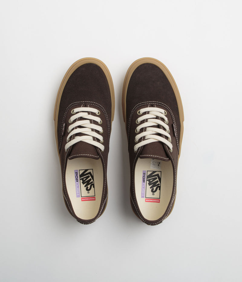 Vans Skate Authentic Shoes in Brown and Gum