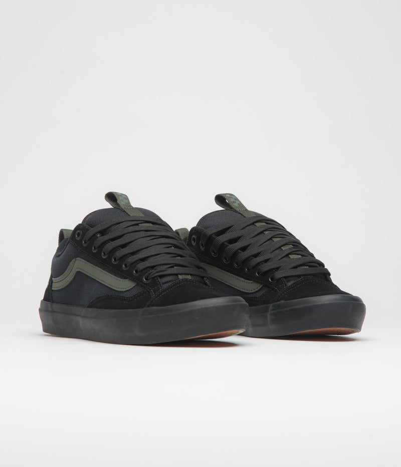 Vans Skate Old Skool 36+ Shoes in (Atiba) Black and Dark Green