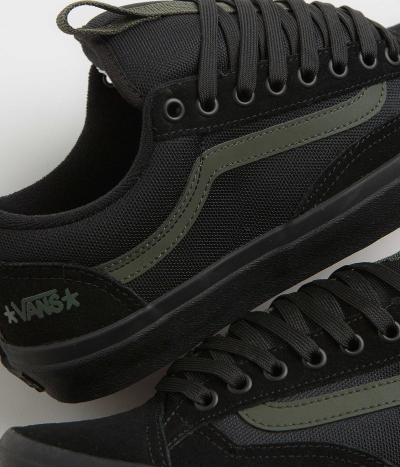 Vans Skate Old Skool 36+ Shoes in (Atiba) Black and Dark Green