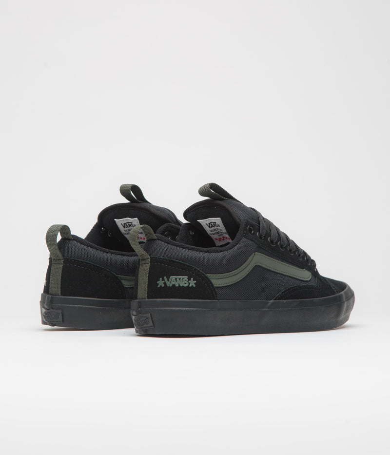 Vans Skate Old Skool 36+ Shoes in (Atiba) Black and Dark Green