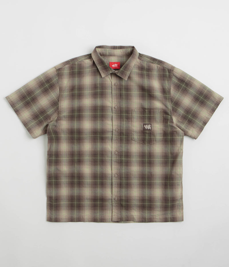 Vans Skate Plaid Short Sleeve Shirt in Walnut