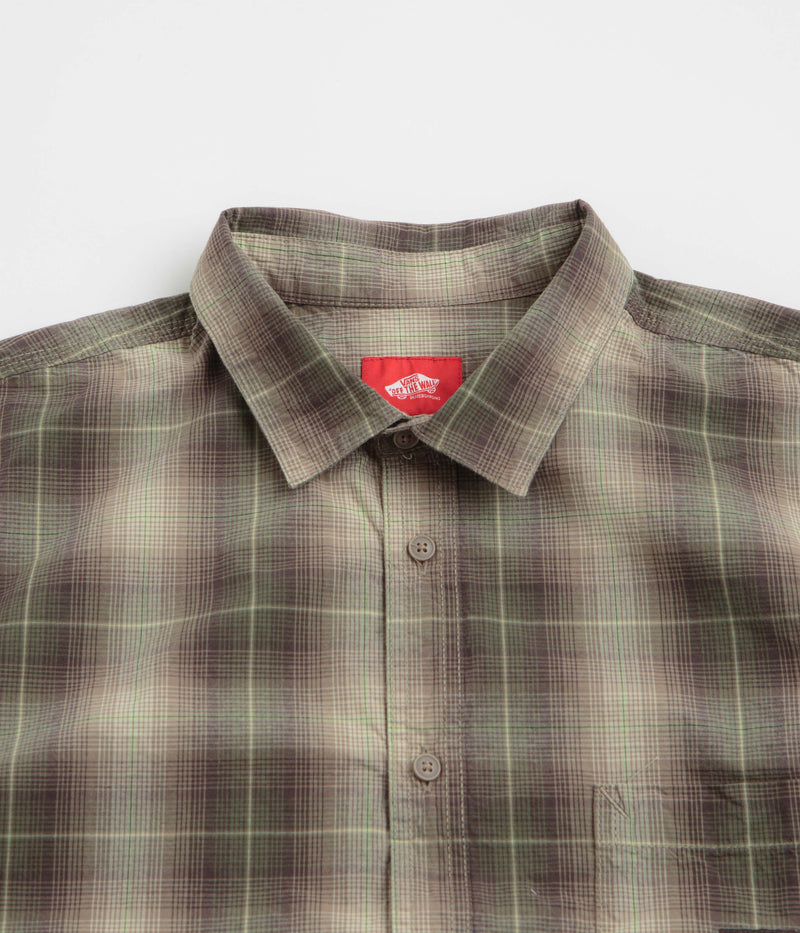 Vans Skate Plaid Short Sleeve Shirt in Walnut