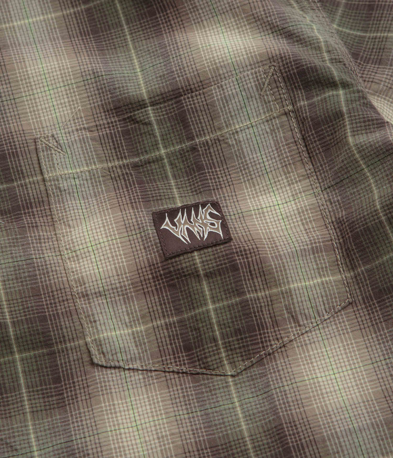 Vans Skate Plaid Short Sleeve Shirt in Walnut