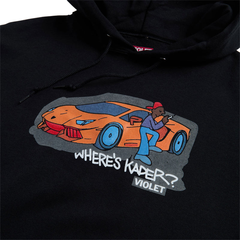 Violet Where's Kader? Hoodie - Black
