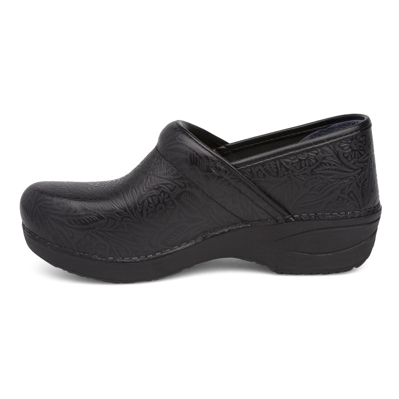 Side image of Wide XP 2.0 Clog Black Tooled Floral