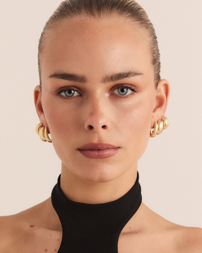 ZALI 3 PACK EARRINGS - GOLD PLATED 18K-JEWELLERY-Billini-Billini